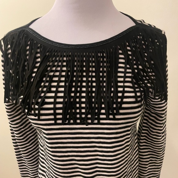 Maje striped fringe top - Picture 2 of 9